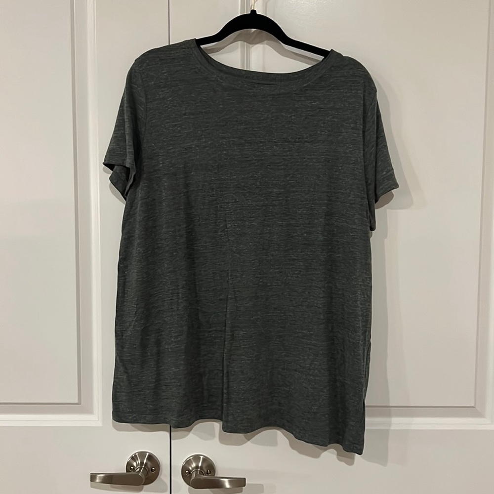 Women's Basic Crew Neck Tee - Dark Gray